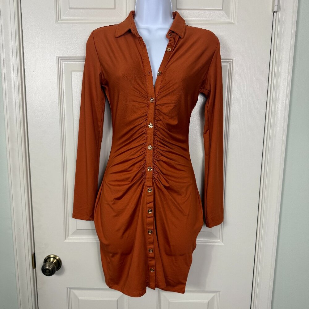 GUESS Landry Knit Dress – Ginger Spice (XS)